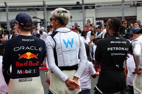 Drivers as the grid observes the national anthem. Formula 1 World Championship, Rd 5, Miami Grand Prix, Miami, Florida,