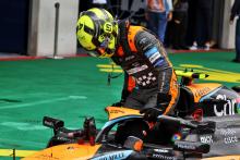 Lando Norris (GBR) McLaren MCL60 in parc ferme. Formula 1 World Championship, Rd 10, Austrian Grand Prix, Spielberg,