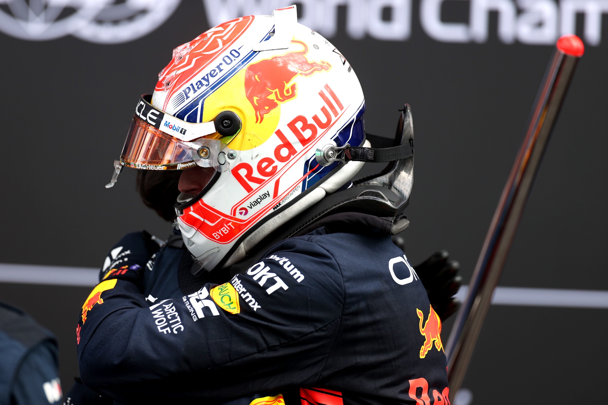 Race winner Max Verstappen (NLD) Red Bull Racing celebrates in parc ferme. Formula 1 World Championship, Rd 11, British